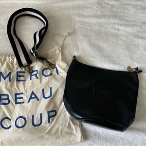 Clare V Petite Jeanne Black Leather Bag